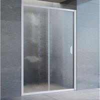 Душевая дверь профиль белый стекло шиншилла Vegas-glass