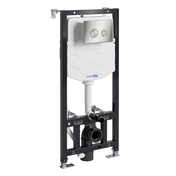 Инсталляция для унитаза WasserKRAFT Aller с кнопкой смыва никель 10TLT.010.ME.BN01 (детальная фотография)