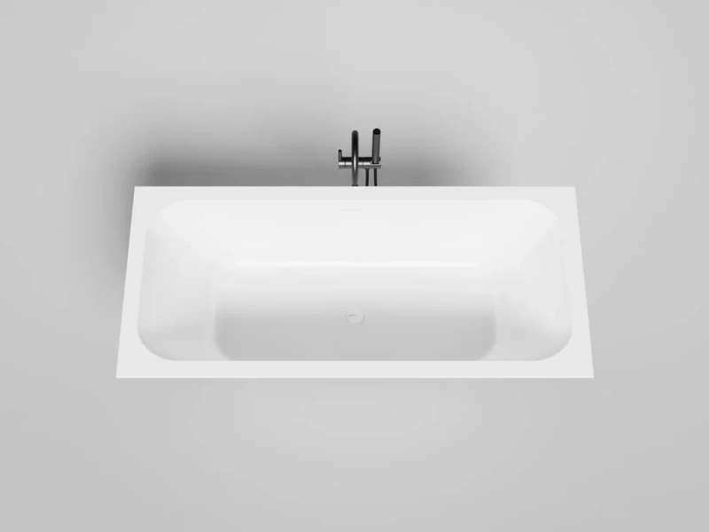 Ванна из искусственного камня Salini Orlanda Axis Kit 170х75 см белый матовый 103313M (детальная фотография), искусственный камень