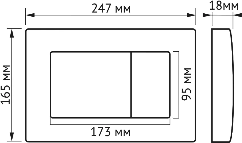 Унитаз с инсталляцией BERGES Albit S кнопка хром 043315 (детальная фотография) index_3