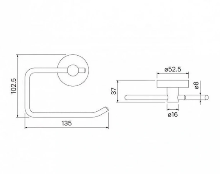 Бумагодержатель IDDIS Sena без крышки SENSS00i43 (детальная фотография), современные, hi-tech