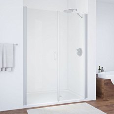 Душевая дверь профиль матовый хром стекло прозрачное Vegas-glass