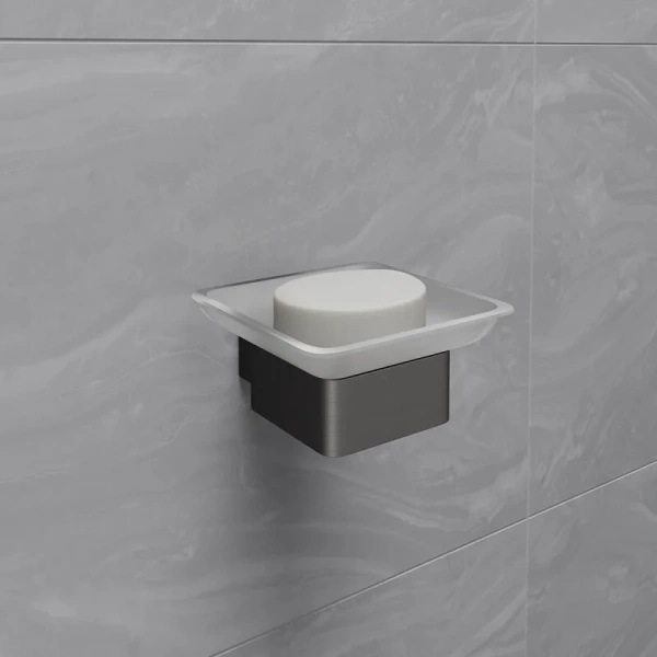 Мыльница Lemark Smooth Line графит 9746018 (детальная фотография), белые, комбинированные, другие