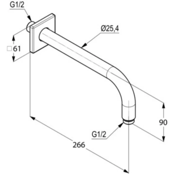 Кронштейн для душа Kludi A-QA с отражателем 6653305-00 (детальная фотография), в наличии