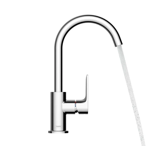 Смеситель для раковины Hansgrohe Rebris 72576 однозахватный (детальная фотография), современные, hi-tech