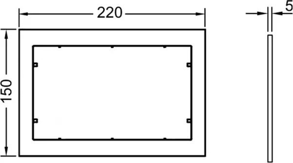 Дистанционная рамка Tece TECEnow хром глянцевый 9240411 (детальная фотография) index_1