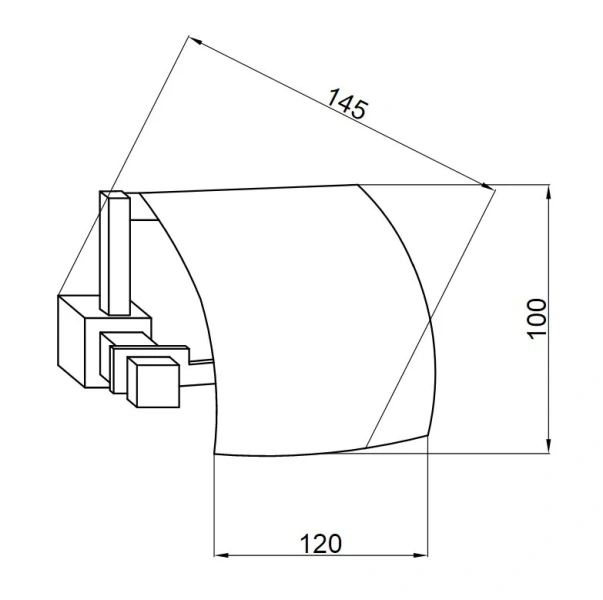 Бумагодержатель Boheme Venturo хром 10301 (детальная фотография), современные, hi-tech