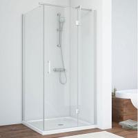 Душевой уголок профиль матовый хром стекло прозрачное Vegas-glass