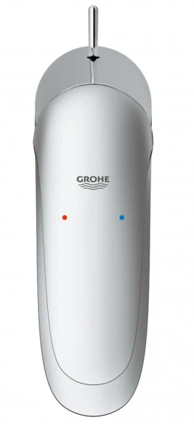 Смеситель для раковины хром Grohe Eurostyle New  23707003 (детальная фотография), недорогие, округлая форма, с донным клапаном
