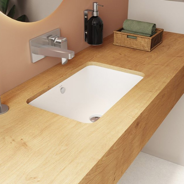 Раковина VitrA S20 55 см встраиваемая снизу 7475B003-0618 (детальная фотография), современные, hi-tech