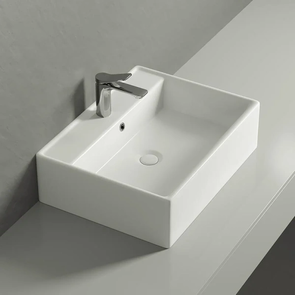 Раковина Ceramica Nova Element 59 см прямоугольная CN6046 (детальная фотография), белые