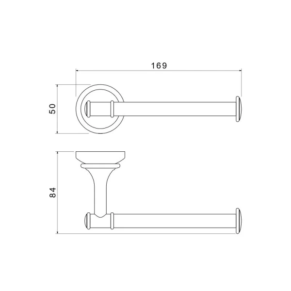 Бумагодержатель Акватек Классик черный матовый AQ4508MB (детальная фотография), современные, hi-tech