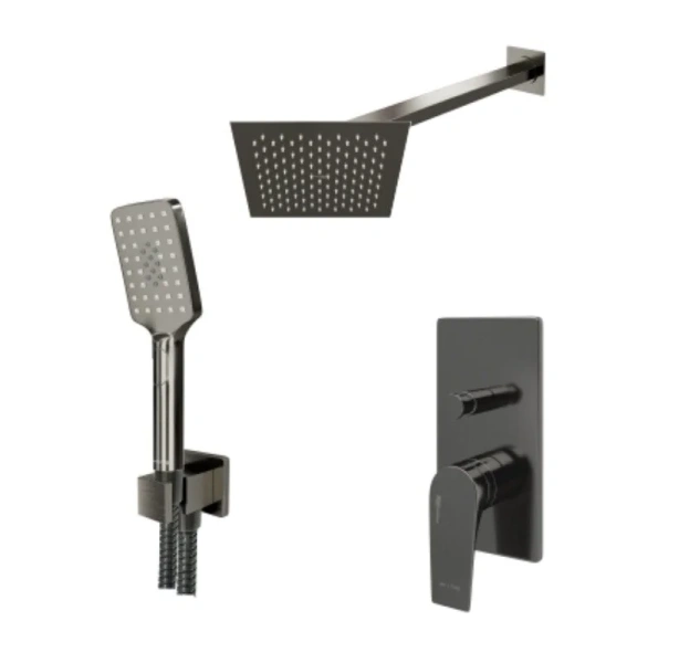 Душевой комплект WasserKRAFT Wiese оружейная сталь A84202 (детальная фотография)