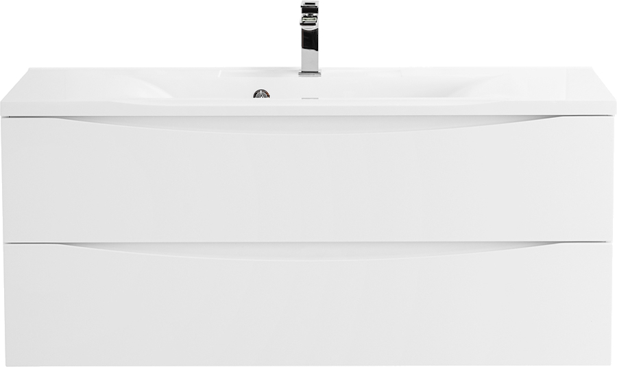 Тумба под раковину подвесная BelBagno Marino 120 см белая глянцевая MARINO-1200-2C-SO-BL-P (детальная фотография), современная, hi-tech