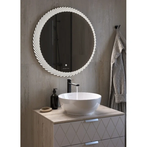 Раковина Sanita Luxe Art 40 см белая WB.CT/Art/40-N.Slim/WHT.G/S1 (детальная фотография), накладные (на столешницу)