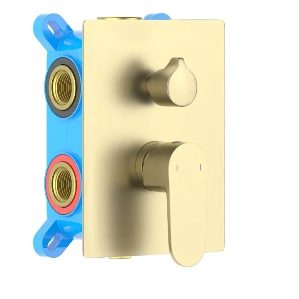 Смеситель для душа Акватек Оберон золото шлифованное AQ1247BG (детальная фотография)