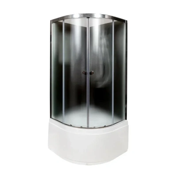 Душевая кабина Deto B 90х90 см без крыши B90BLACK (детальная фотография), с высоким, глубоким поддоном, глубокий поддон