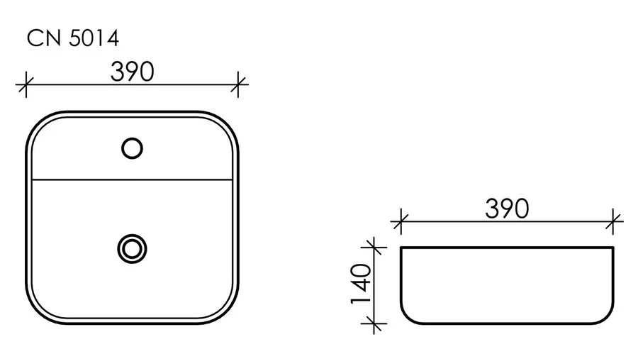 Раковина Ceramica Nova Element 39 см накладная CN5014 (детальная фотография), одинарные