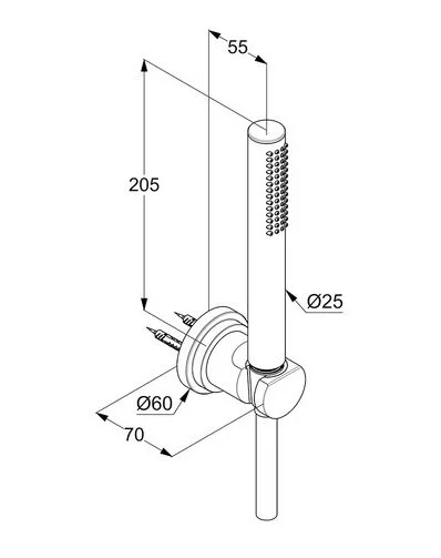 Душевой комплект Kludi Nova Fonte хром 2085005-25 (детальная фотография), душевые гарнитуры