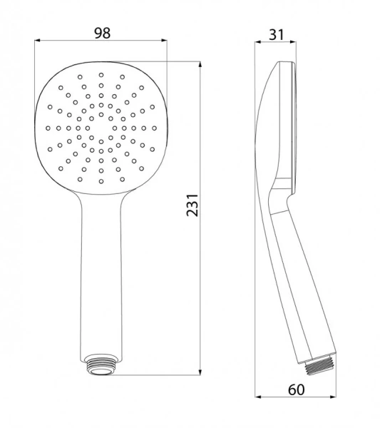 Лейка для душа IDDIS Optima Home OPH1F пластик (детальная фотография), душевые лейки