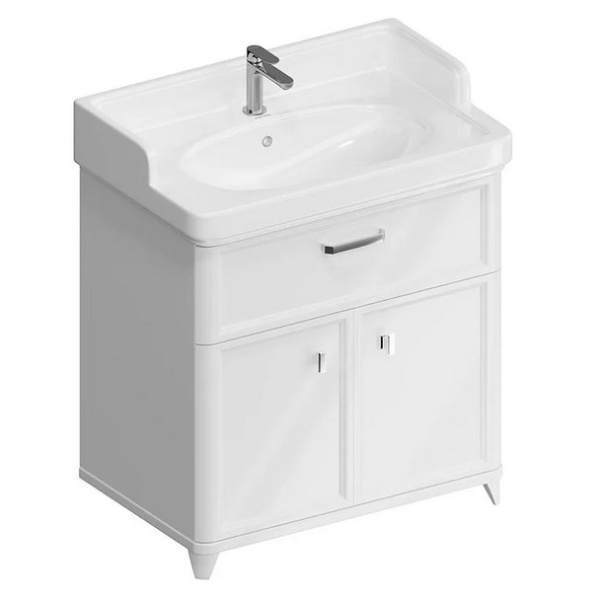 Тумба под раковину напольная Kerama Marazzi Pompei 80 см белая PO.M.80.1\WHT (детальная фотография)