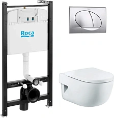 Унитаз с инсталляцией Roca Meridian подвесной