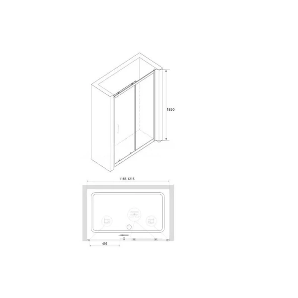 Душевая дверь в нишу RGW Classic CL-14 120 см профиль хром 32091412-11 (детальная фотография), современные, hi-tech