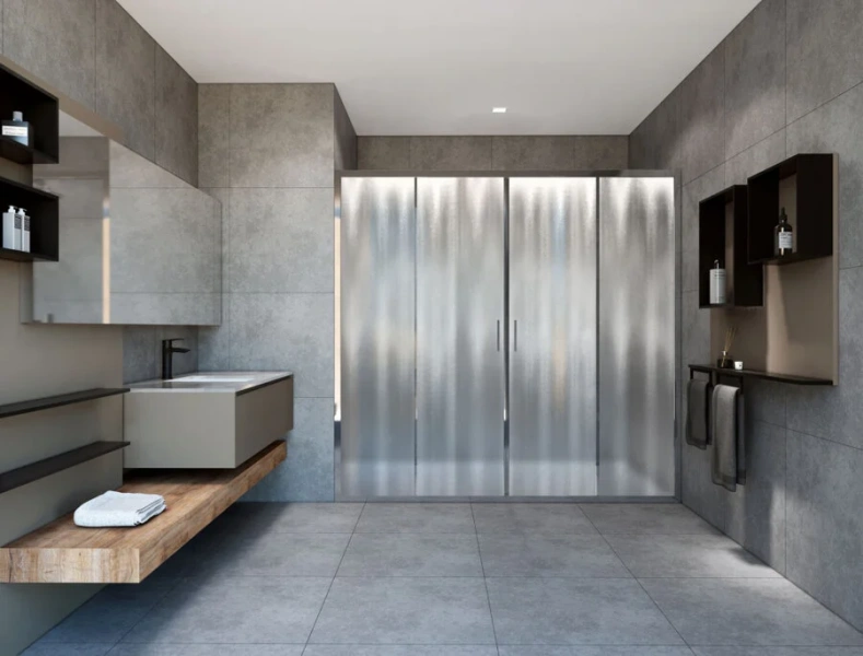 Душевая дверь в нишу Vincea Garda 170 см стекло шиншилла VDS-1G2170CH (детальная фотография), 170 см