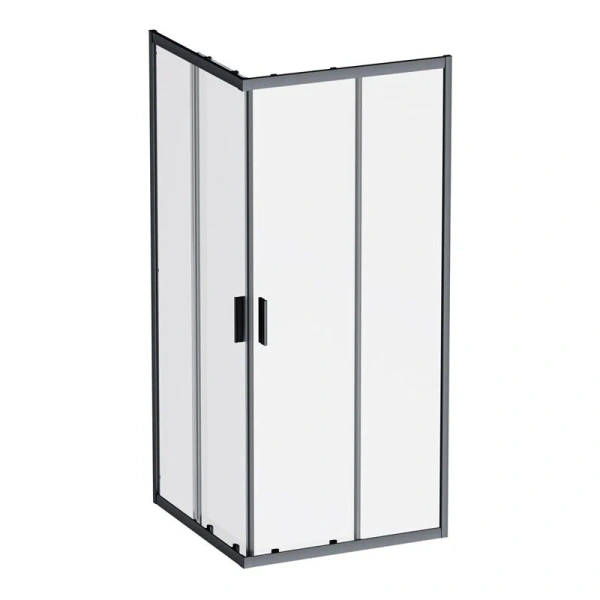 Душевой уголок Am.Pm Gem 90x90 см профиль черный W90G-403-9090BT (детальная фотография)