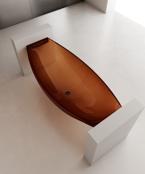 Ванна из полиэфирной смолы Abber Kristall 180x80 см коричневая AT9704Opal (детальная фотография), 180x80 см