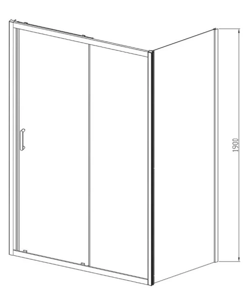 Душевой уголок Vincea Alpha VSR-3AL8010 100х80 см профиль хром (детальная фотография), прямоугольные