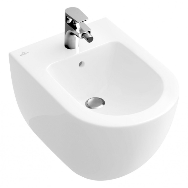 Биде подвесное Villeroy & Boch Subway 2.0 белое, с покрытием CeramicPlus 540600R1 (детальная фотография)