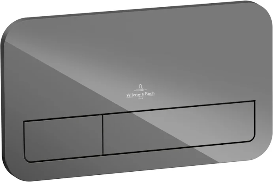 Клавиша смыва Villeroy & Boch ViConnect серая глянцевая 922400RA (детальная фотография), в наличии