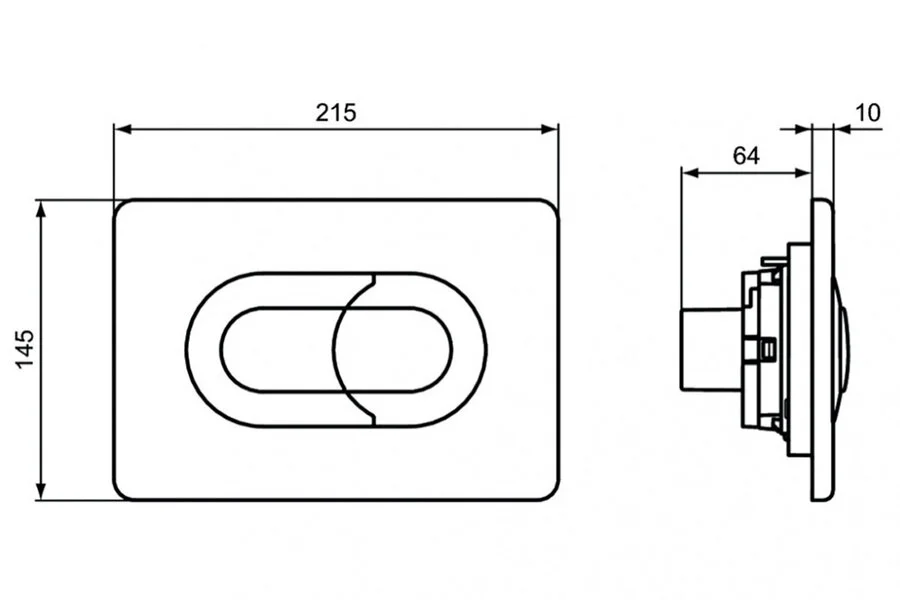 Клавиша смыва Ideal Standard Prosys Solea хром R0133AA (детальная фотография), нет в наличии