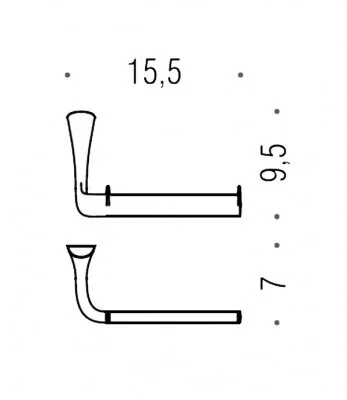 Бумагодержатель Colombo Land хром B2808 (детальная фотография), современные, hi-tech