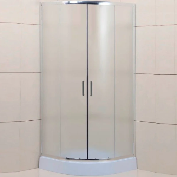 Душевой уголок BelBagno Uno-195 95х95 см стекло рифленое UNO-195-R-2-95-P-Cr (детальная фотография)