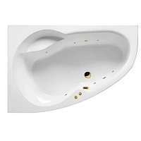 Ванна гидромассажная Excellent Newa Soft 160 x 95 см, левая, белый/золото, WAEX.NEL16.SOFT.GL