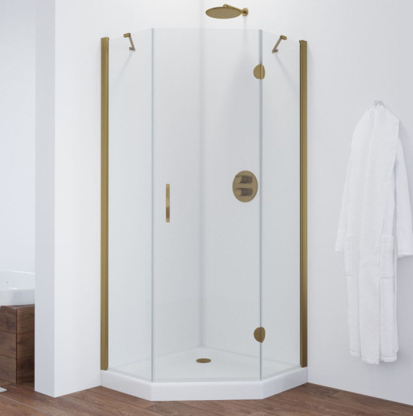 Душевой уголок стекло прозрачное Vegas-glass AFA-Pen 90 01 R (детальная фотография), 90х90