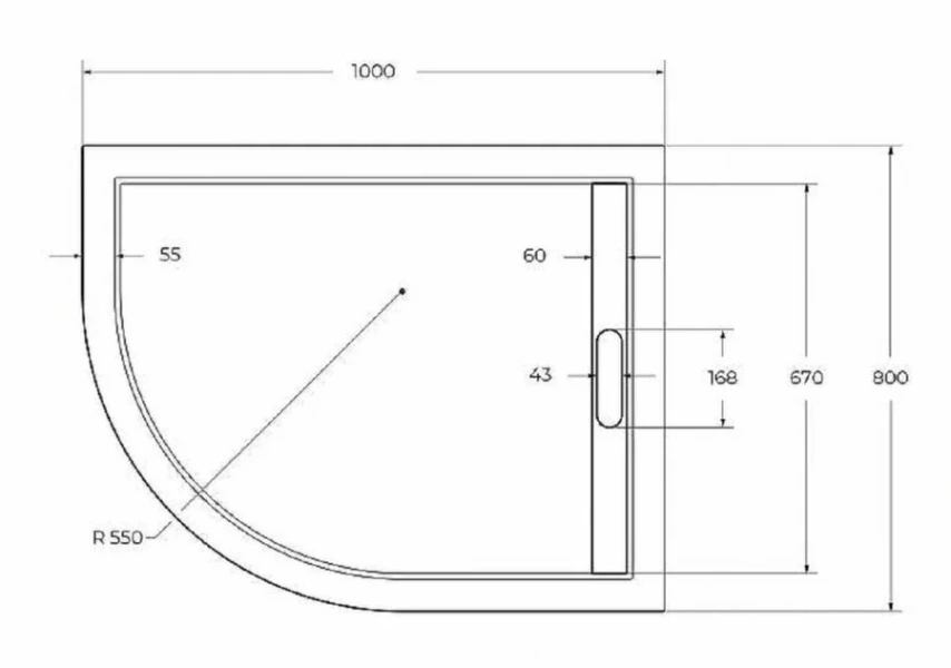 Душевой поддон Cezares Tray 100х80 см белый правосторонний TRAY-AS-RH-100/80-30-W-R (детальная фотография), низкие до 15 см