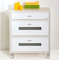 Комод для ванной, цвет светлая лиственница/белый, Бриклаер Бали 71