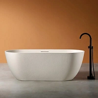 Ванна из искусственного камня Abber Frankfurt 170x75 см светло-бежевая матовая