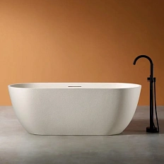 Ванна из искусственного камня Abber Frankfurt 170x75 см светло-бежевая матовая