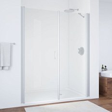 Душевая дверь профиль матовый хром стекло прозрачное Vegas-glass