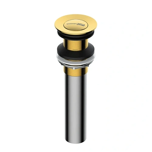 Донный клапан Wasserkraft Sauer глянцевое золото - фото 4