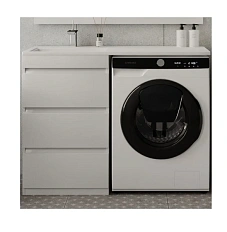 Тумба с раковиной напольная Style Line Даллас 110 см белая