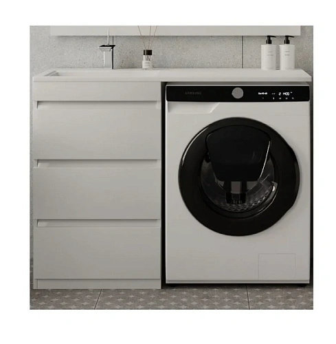 Тумба с раковиной напольная Style Line Даллас 110 см белая - фото 1