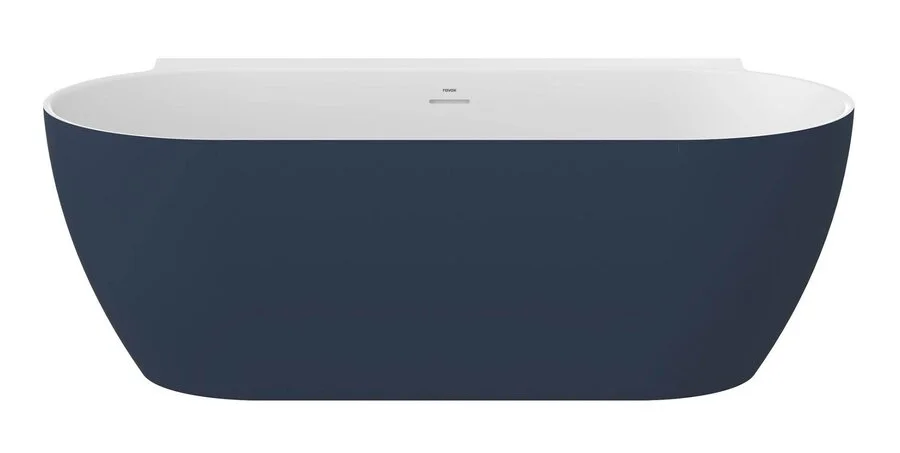 Ванна акриловая Ravak Freedom W II TEC CC71400000, 170 x 87 см, синяя, слив-перелив белый (детальная фотография), овальные