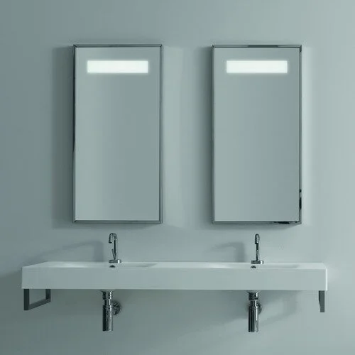 Раковина Kerasan Cento 140 см двойная 353601*1 (детальная фотография), подвесные, накладные (на столешницу), пристенные