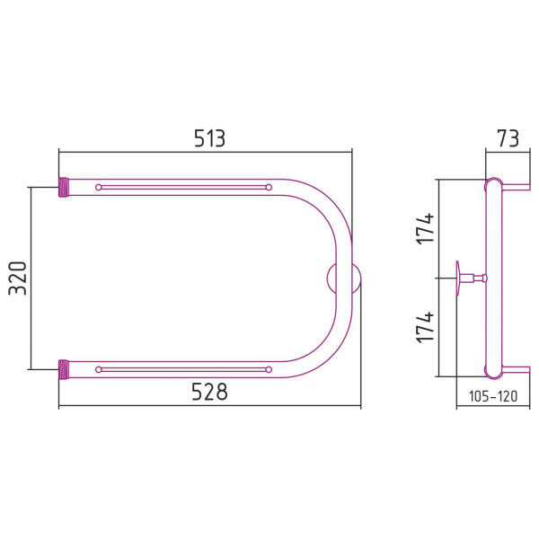 Схема (детальная фотография), хром