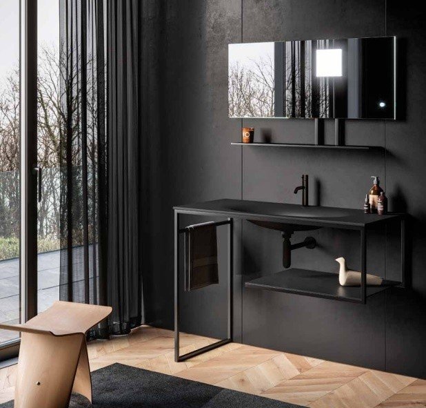 Раковина Kerasan Shape 122 см черная матовая 548031*1 (детальная фотография), черные